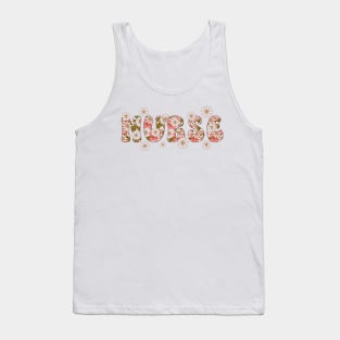 NURSE LIFE FLOWERS FEMINIST VINTAGE Tank Top